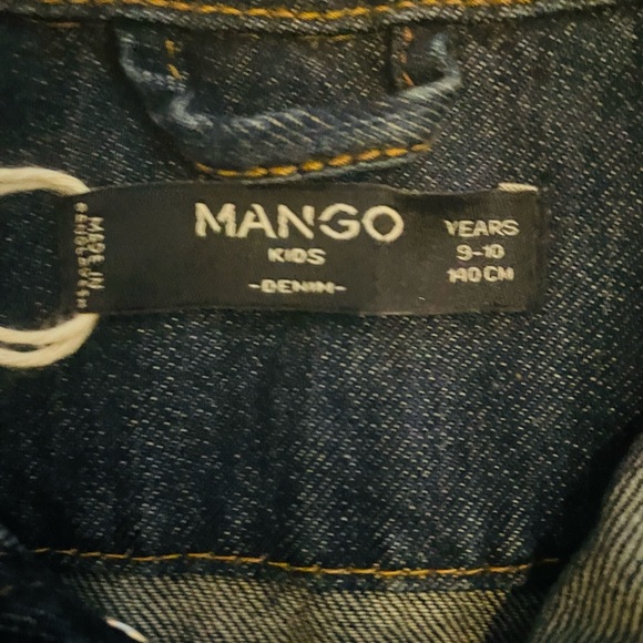 🎁NEW Mango Kids Jean Jacket Boys 9-10 NWT, Dark Denim - Picture 2 of 9